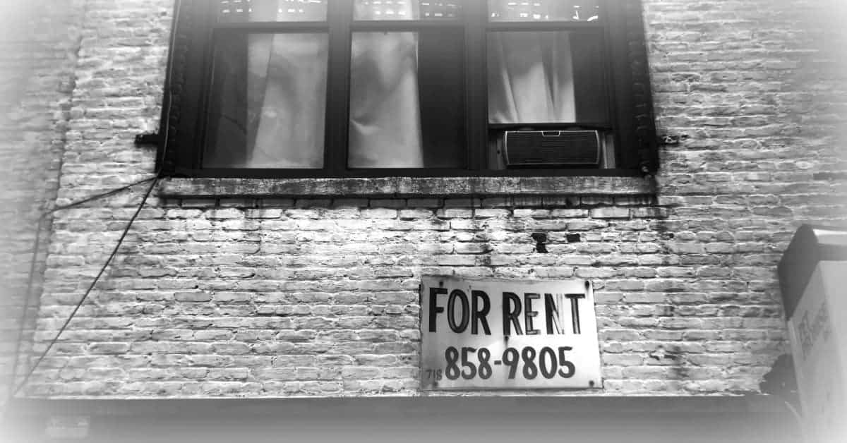 for rent sign on a rental property or Airbnb