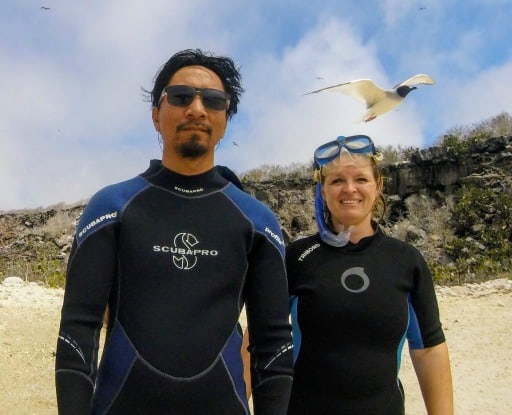 Bonnie and her husband in the Galapagos