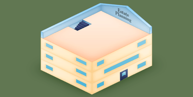 illustration depicting the attic of a financial house