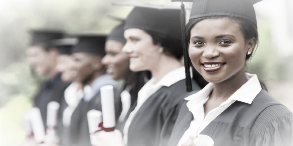 students graduating from college