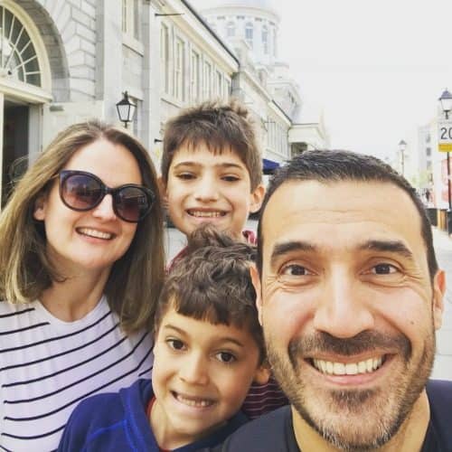 Laurie and family in Montreal