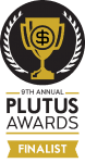 9th annual plutus awards finalist badge