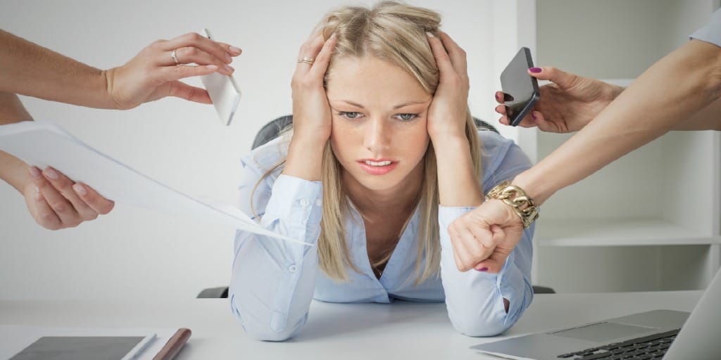 business woman experiencing job burnout 2