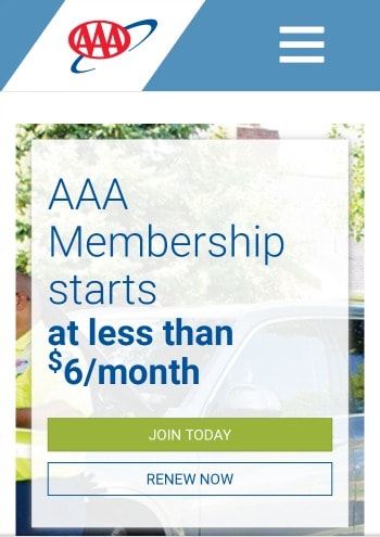 AAA membership starts at less than $6 a month