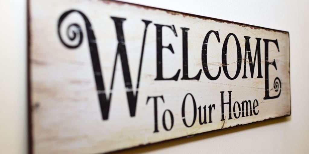 welcome to our home sign