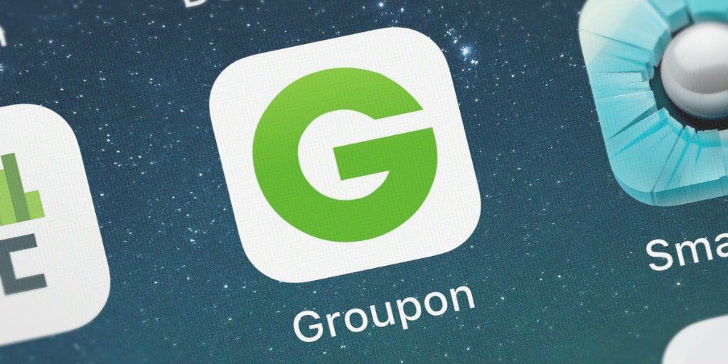 groupon app shown on a smart phone