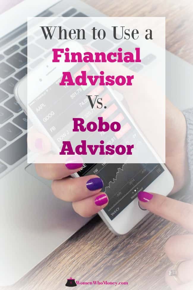 When to use a financial advisor versus a robo advisor graphic
