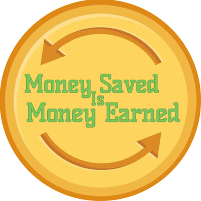 money saved is money earned logo