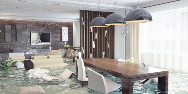 flooding in luxurious homes interior