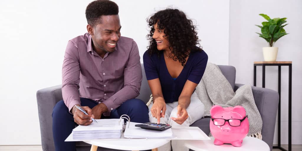 couple calculating savings for retirement